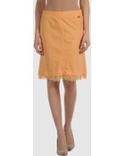 Miss Sixty Knee Length Skirt - Lyst