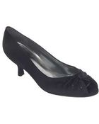Stuart Weitzman Glotalulah - Black Satin Pump - Lyst