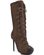 L.a.m.b. Prudence Suede Lace Up Boots - Lyst