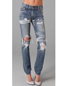 Levi's 505 Customized Straight Leg Jeans - Lyst