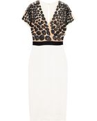 Prabal Gurung Appliqué Leather and Silk Dress - Lyst