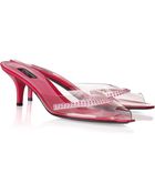 Sonia Rykiel Crystal-embellished Translucent Mules - Lyst