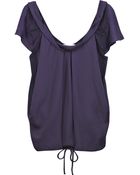 Vanessa Bruno Athé Scoop-neck Crepe Top - Lyst