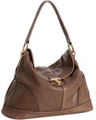 Prada Stone Deerskin Pushlock Shoulder Bag - Lyst