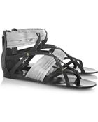 Tapeet Leather and Canvas Gladiator Sandals - Lyst