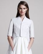 Rick Owens Leather Wedge Jacket, Milk - Lyst