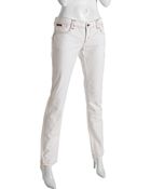 D&G White Six-pocket Girly Straight Leg Jeans - Lyst