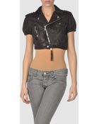 DSquared² Leather Outerwear - Lyst