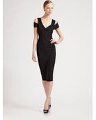 Donna Karan New York Cap-sleeve Sculpted Dress - Lyst