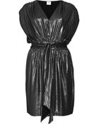 Halston Heritage Metallic Pebbled Lamé Dress - Lyst