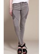 Edun Skinny Pin Tucked Jean in Grey - Lyst