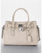 MICHAEL Michael Kors Hamilton East/west Leather Satchel - Lyst