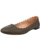 Chloé Scalloped Ballerina Flat - Lyst