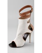 Giuseppe Zanotti Ankle Wrap Open Toe Booties - Lyst