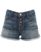 Current/Elliott Fringes Denim Short - Lyst