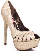 Betsey Johnson Breann G - Gold Glitter - Lyst