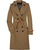 Burberry Prorsum Belted Cotton-gabardine Trench Coat - Lyst