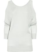 Halston Heritage Cutout Silk and Cashmere-blend Sweater - Lyst