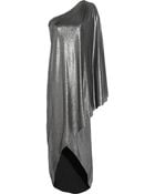 Halston Heritage Asymmetric Lamé Maxi Dress - Lyst