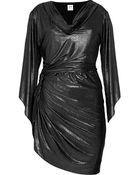 Halston Heritage Twist Lamé Dress - Lyst