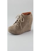 Jeffrey Campbell 99 Lace Up Wedge Booties - Lyst