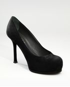 Saint Laurent Tribtoo Suede Pumps - Lyst
