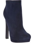 Alexander McQueen Suede Ankle Boot - Lyst