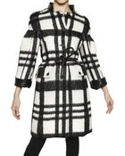 Burberry Prorsum Checked Twill Wool Mohair Alpaca Coat - Lyst