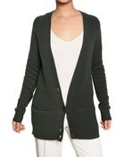 Chloé Ribbed Cashmere Cardigan Sweater - Lyst