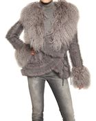 Dolce & Gabbana Mongolia Fur On Rabbit & Wool Sweater - Lyst