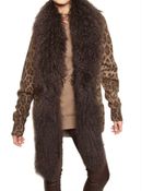 Dolce & Gabbana Mongolia Trim Leopard Print Knit Sweater - Lyst