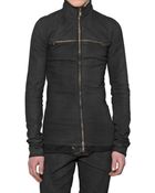 Gareth Pugh Cross Zipped Stretch Denim Jacket - Lyst