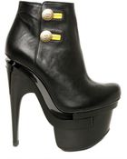 Versace 160mm Gold Button Up Nappa Low Boots - Lyst