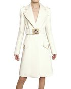 Versace Double Wool Cloth Coat - Lyst