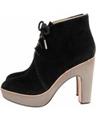 Kors By Michael Kors Suede Lace-up Bootie - Lyst