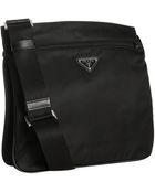 Prada Black Nylon Pocket Messenger Bag - Lyst
