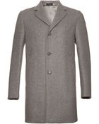 Jil Sander Flannel Overcoat - Lyst
