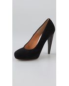 Maison Martin Margiela Suede Platform Pumps - Lyst