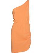 Halston Heritage Silk-blend Chiffon One-shoulder Dress - Lyst