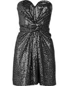Issa Strapless Sequined Silk Dress - Lyst