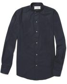 Maison Martin Margiela Grandad Collar Cotton Shirt - Lyst