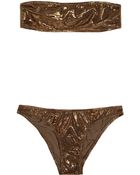 Melissa Odabash Ibiza Metallic Bandeau Bikini - Lyst
