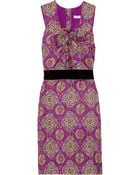 See By ChloƩ Velvet-waist Printed Silk Dress - Lyst