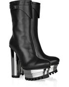 Calvin Klein Collection Anouk Textured Leather Boots - Lyst