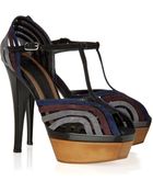 Marni Multi-strap Suede Sandals - Lyst