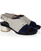 Marni Suede Color-block Sandals - Lyst