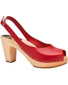 Swedish Hasbeens Peep-toe Slingback - Lyst