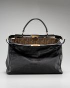 Fendi Zucca-lined Peekaboo Tote - Lyst