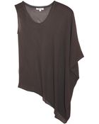 Helmut Lang Draped Pebble Silk Blouse - Lyst