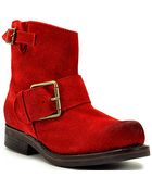 Jeffrey Campbell Blush - Red Suede Buckle Bootie - Lyst